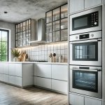 Alt Text Image: Best wall oven microwave combo in a modern kitchen setting