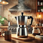 Best percolator coffee maker brewing fresh coffee in a kitchen setting.