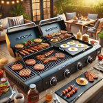 Blackstone grill griddle combo for outdoor cooking versatility