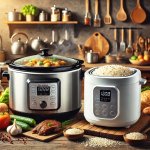 Comparison of a slow cooker vs rice cooker